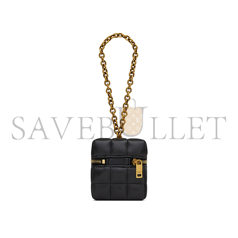 Y51 cassandre matelassÉ carrÉ mini cube on chain in lambskin 773592aabvp1000 (8*6.5*6.5cm)